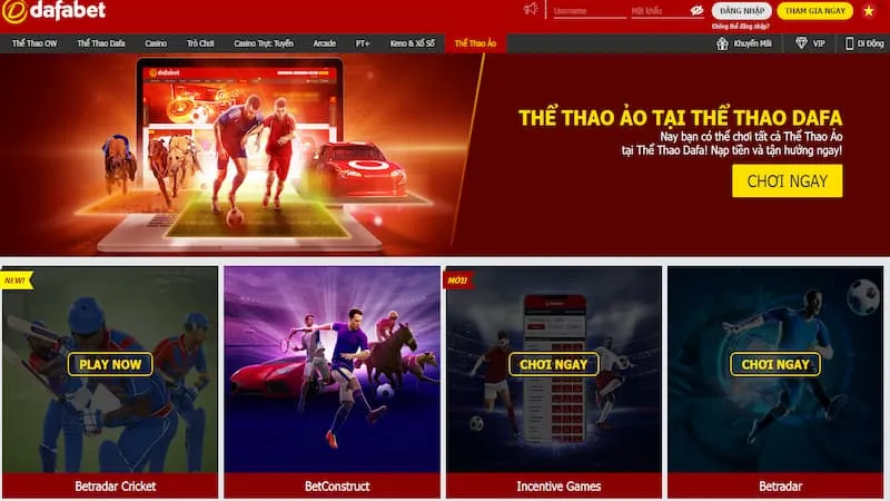 Cá độ thể thao trực tuyến tại Dafabet